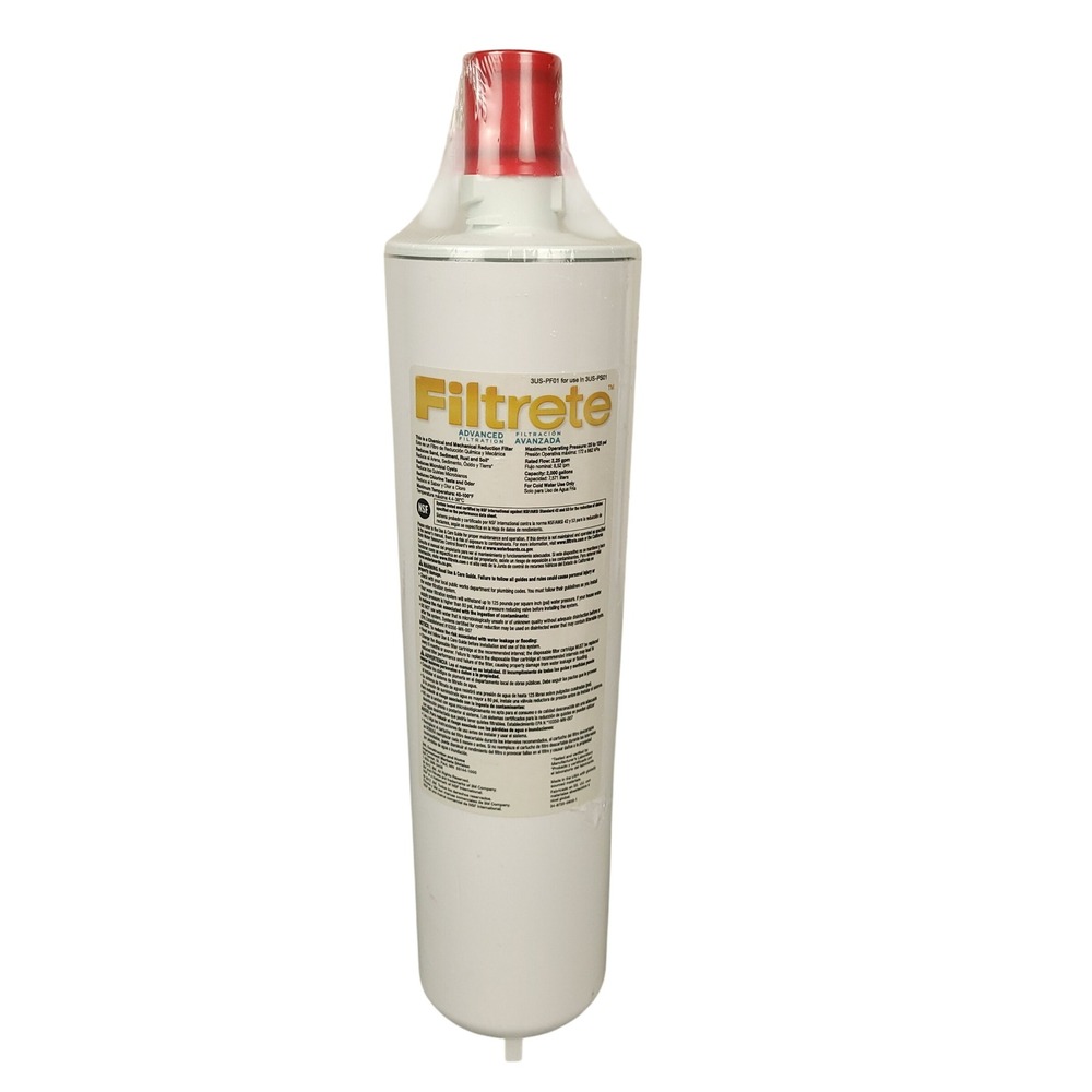 3M Filtrete 3US-PF01 Advanced Under Sink Replacement Water Filter NEW Sealed